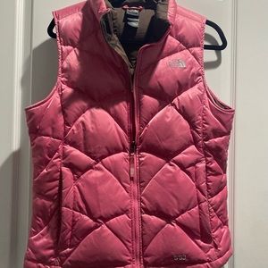Pink North Face Puffer Vest